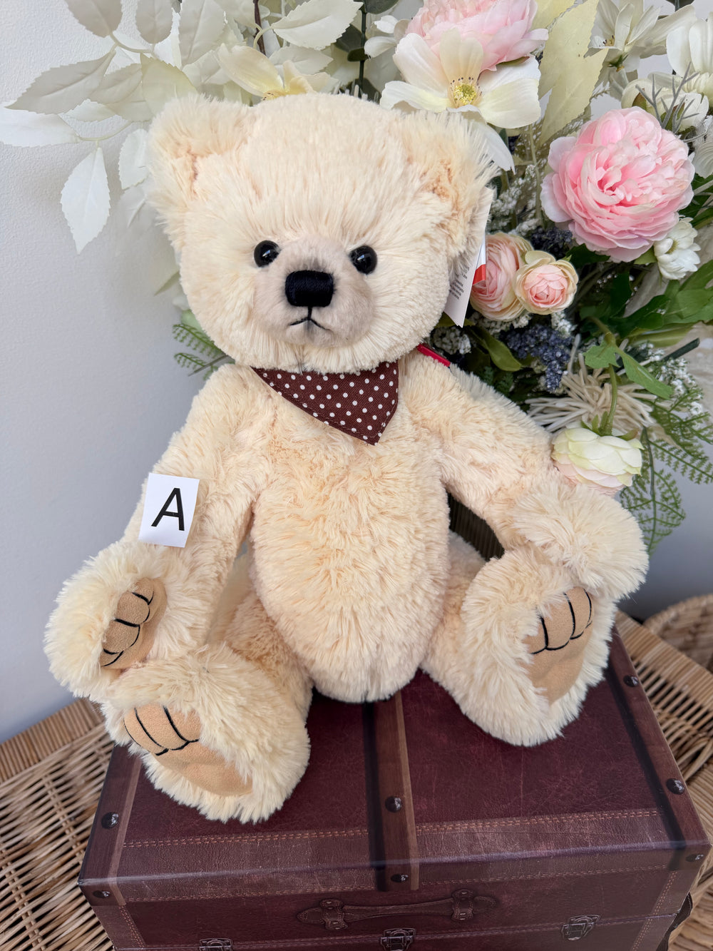 Teddy Javier 40cm Clemens Soft Plush Cream fully jointed Teddy Bear