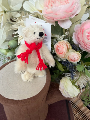 Clemens Miniature Mohair Polar Bear Schlumps jointed Teddy Bear
