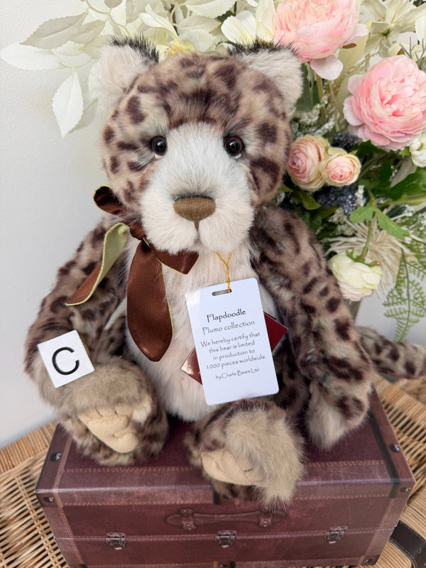 Flapdoodle Plumo Limited Edition Charlie Bears Plush Collection Leopard