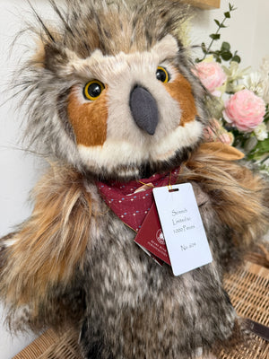Screech Large Standing Plush Charlie Bears Limited Edition Owl No 604