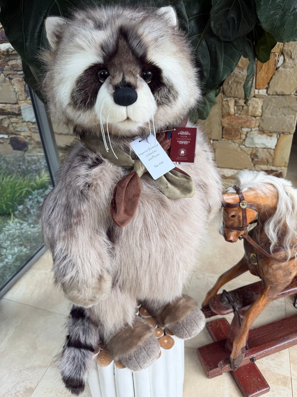 Inspector Rummage Charlie Bears Standing Plush Limited Edition Racoon No 458