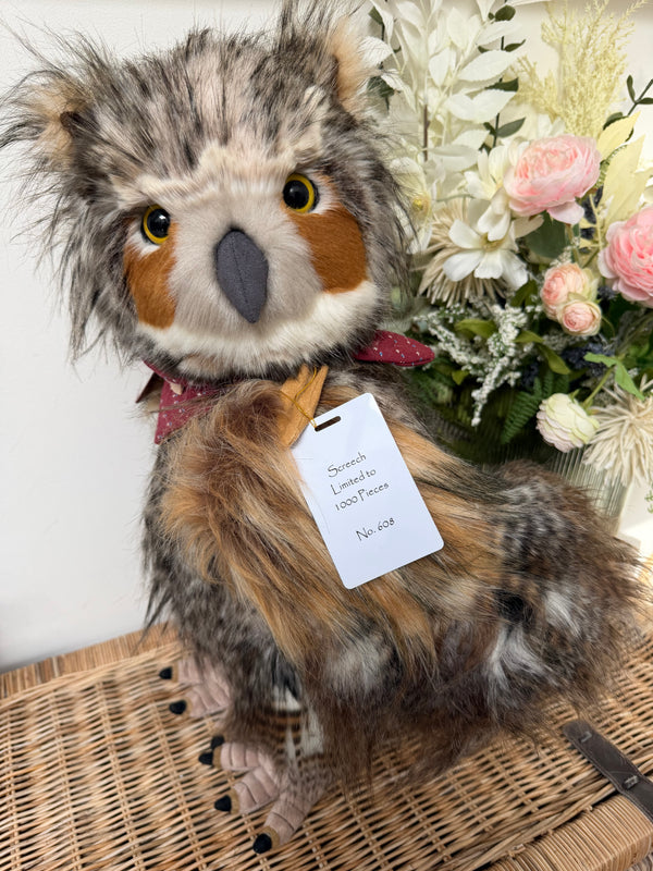 Screech Large Standing Plush Charlie Bears Limited Edition Owl No 608