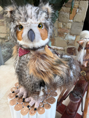 Screech Large Standing Plush Charlie Bears Limited Edition Owl No 608