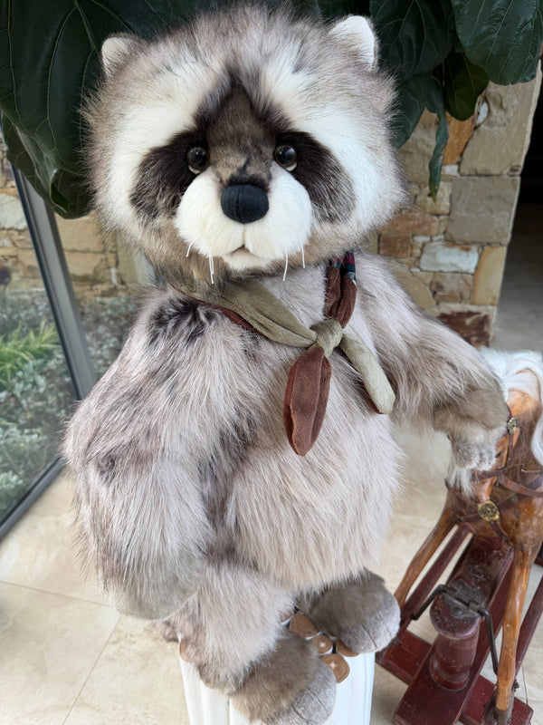 Inspector Rummage Large Charlie Bears Standing Plush Limited Edition Racoon No 465