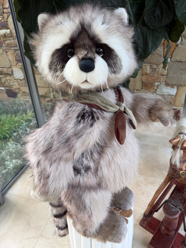 Inspector Rummage Large Charlie Bears Standing Plush Limited Edition Racoon No 465