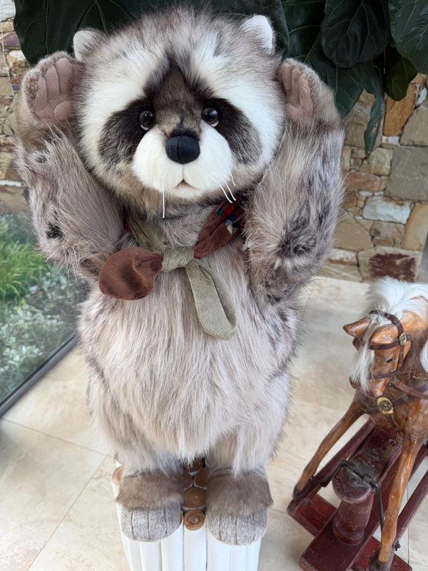 Inspector Rummage Large Charlie Bears Standing Plush Limited Edition Racoon No 465