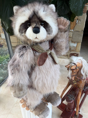 Inspector Rummage Large Charlie Bears Standing Plush Limited Edition Racoon No 465