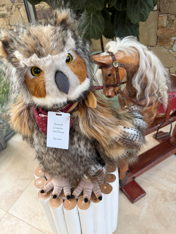 Screech Large Standing Plush Charlie Bears Limited Edition Owl No 604