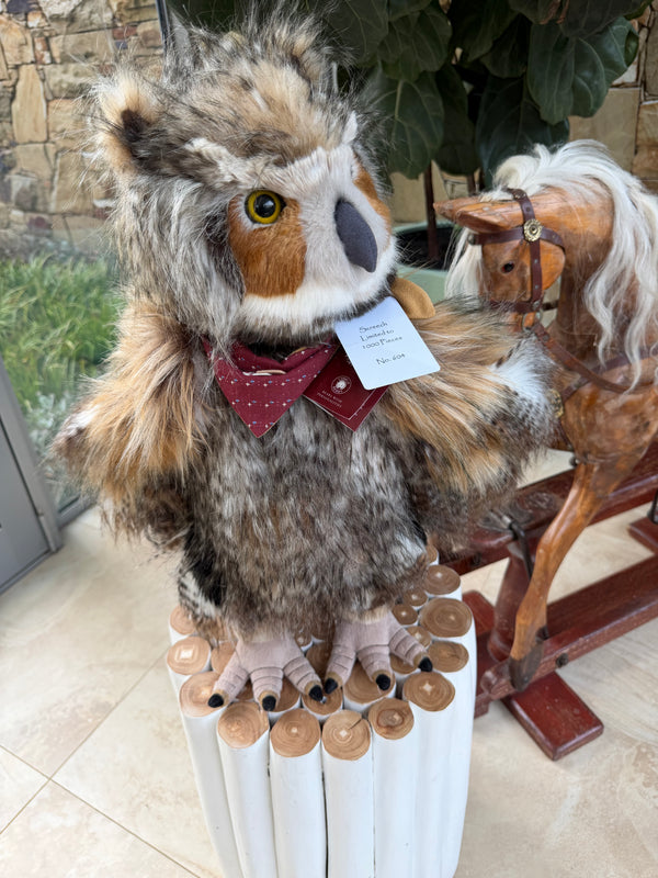 Screech Large Standing Plush Charlie Bears Limited Edition Owl No 604