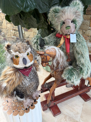 Screech Large Standing Plush Charlie Bears Limited Edition Owl No 604