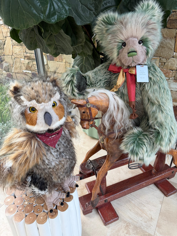 Screech Large Standing Plush Charlie Bears Limited Edition Owl No 604