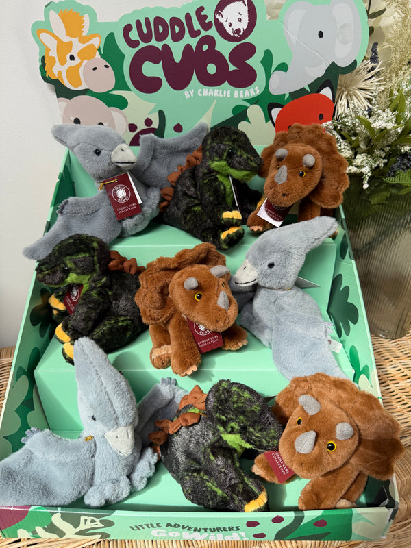 Triceratops Cuddle Cub Dinosaur by Charlie Bears Plush Soft Toy