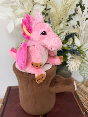 Festoon Pink Cuddle Cub Dragon by Charlie Bears Plush Soft Toy