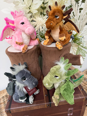 Signals Green Plush Miniature Dragon Cuddle Cubs by Charlie Bears