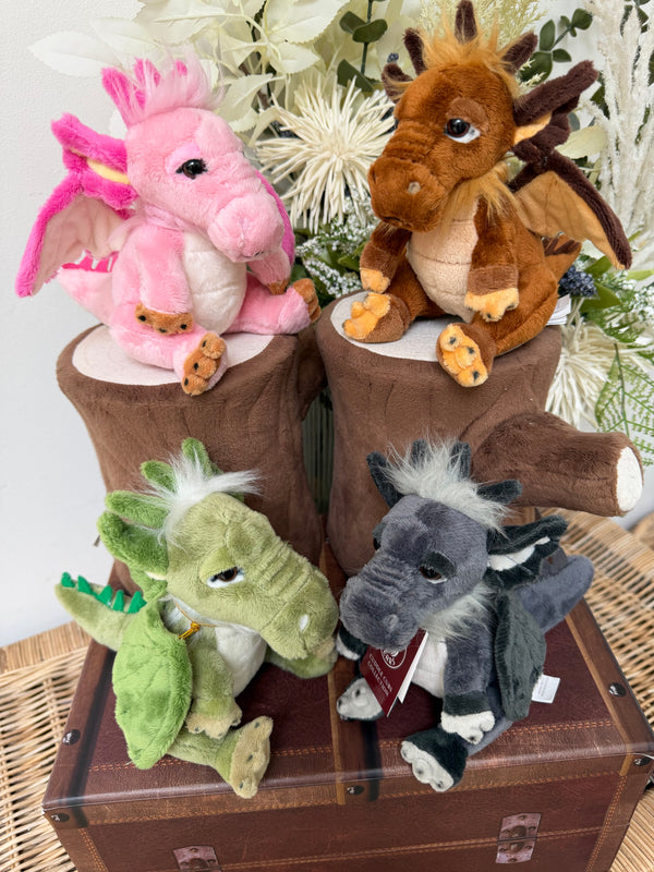 Festoon Pink Cuddle Cub Dragon by Charlie Bears Plush Soft Toy