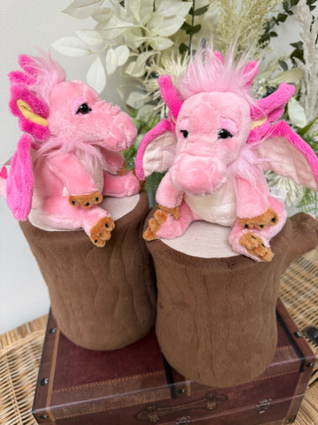 Festoon Pink Cuddle Cub Dragon by Charlie Bears Plush Soft Toy