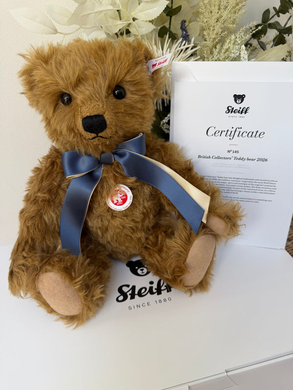 Steiff British Collectors 2026 Limited Edition Growler Collectable Teddy Bear No 145
