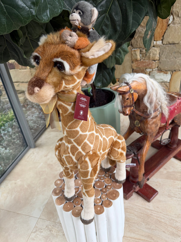 Mimosa & Africa Large Standing Plush Giraffe & Monkey No 521