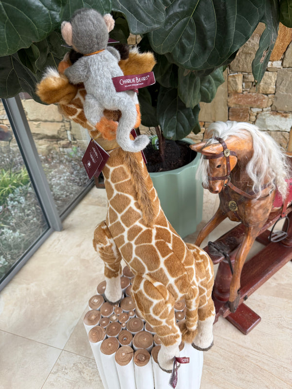 Mimosa & Africa Large Standing Plush Giraffe & Monkey No 521