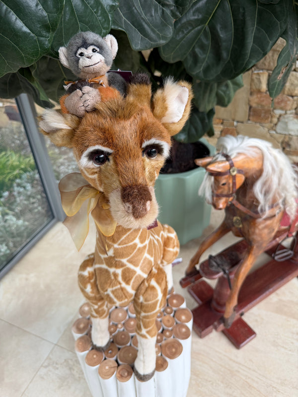 Mimosa & Africa Large Standing Plush Giraffe & Monkey No 521