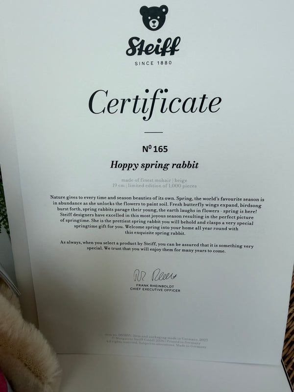 Hoppie Steiff Limited Edition Spring Rabbit No 165