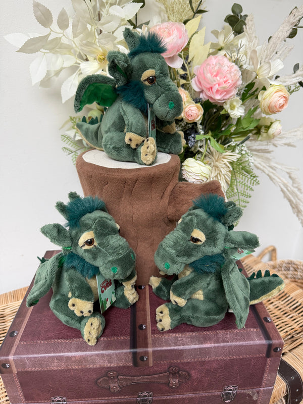 Grumbleweed Cuddle Cub Green Dragon by Charlie Bears Plush Soft Toy