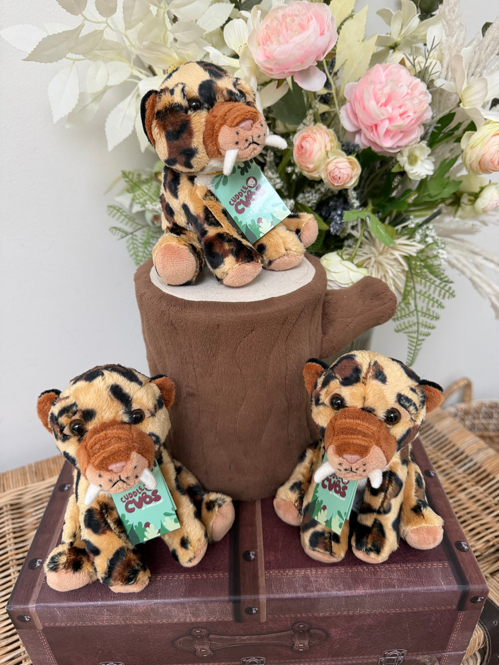 Sabre Tooth Tiger Cuddle Cubs by Charlie Bears Plush Soft Toy