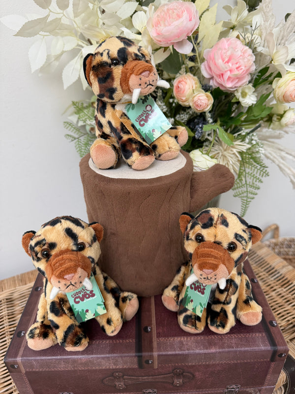 Sabre Tooth Tiger Cuddle Cubs by Charlie Bears Plush Soft Toy