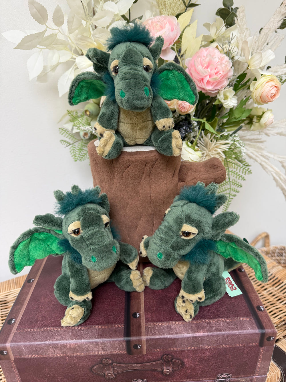 Grumbleweed Cuddle Cub Green Dragon by Charlie Bears Plush Soft Toy