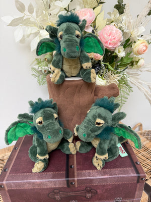 Grumbleweed Cuddle Cub Green Dragon by Charlie Bears Plush Soft Toy