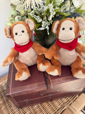 Little Monkey 25cm Clemens Soft Plush Toy Gold-Brown