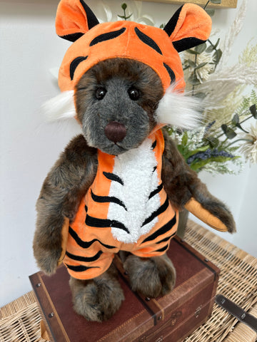 Nod Plush Charlie Bears Standing Teddy Bear dressed as a Tiger