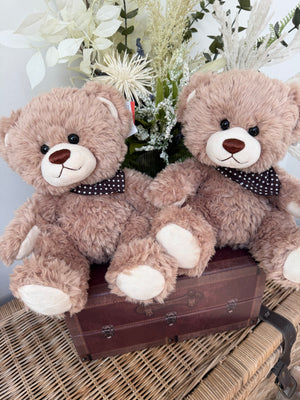 Teddy Till 33cm Soft Plush Children's Teddy Bear - Beige with Brown Neckerchief