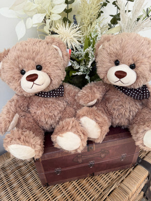 Teddy Till 33cm Soft Plush Children's Teddy Bear - Beige with Brown Neckerchief