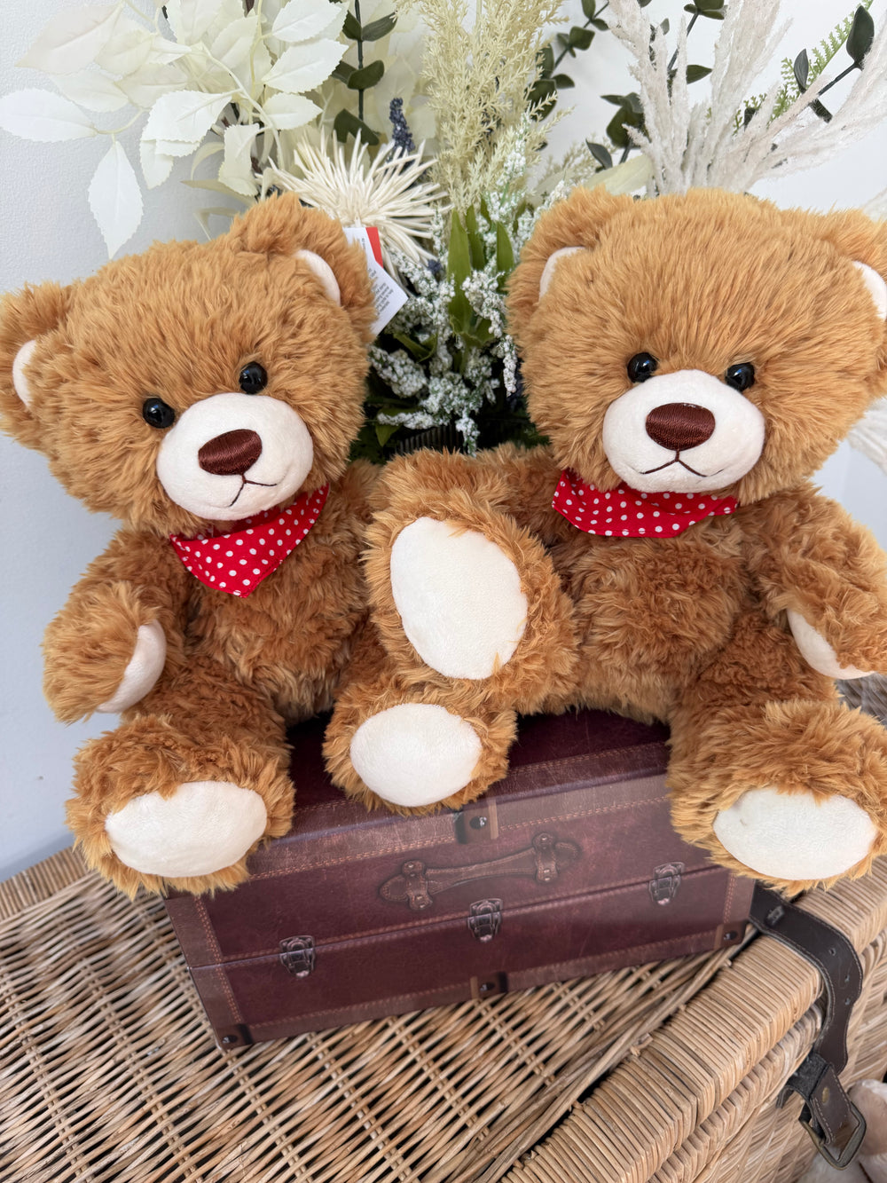 Teddy Till 33cm Soft Plush Children's Teddy Bear - Honey with Red Neckerchief