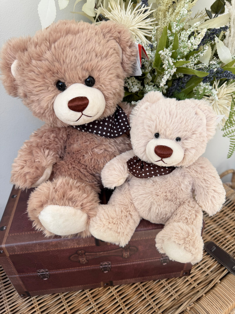 Teddy Till 33cm Soft Plush Children's Teddy Bear - Beige with Brown Neckerchief