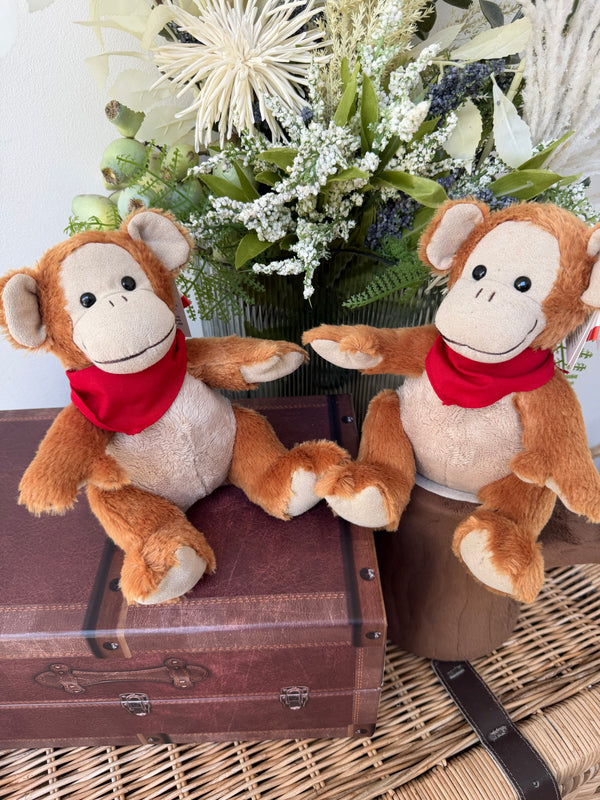 Little Monkey 25cm Clemens Soft Plush Toy Gold-Brown