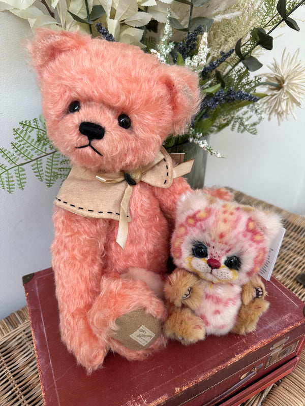 Deans Teddy Millie 38cm Light Pink Mohair Limited Edition Teddy Bear