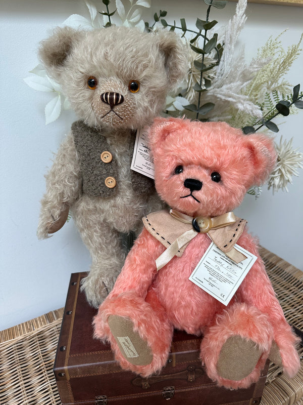 Deans Teddy Millie 38cm Light Pink Mohair Limited Edition Teddy Bear