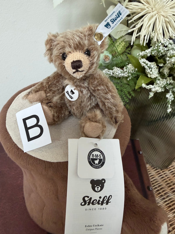 Mini Brown Tipped Teddy Bear Steiff Miniature Mohair Teddy