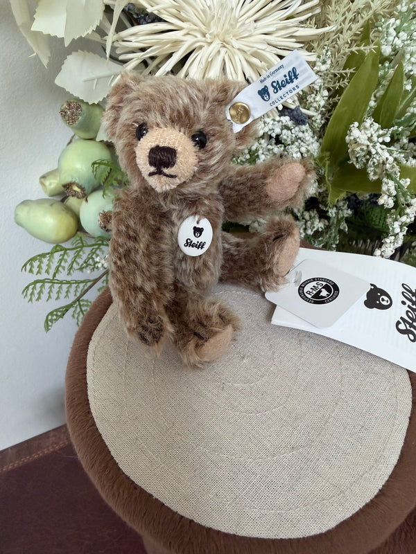 Mini Brown Tipped Teddy Bear Steiff Miniature Mohair Teddy