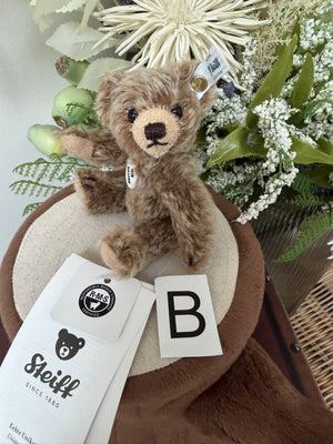 Mini Brown Tipped Teddy Bear Steiff Miniature Mohair Teddy