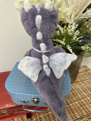 Draco Dragon Large Lavender Plush Bear & Me Teddy Bear Dragon