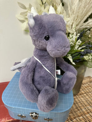 Draco Dragon Large Lavender Plush Bear & Me Teddy Bear Dragon