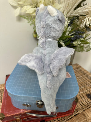 Draco Dragon Medium Cloudy Grey Bear & Me Plush Teddy Bear Dragon