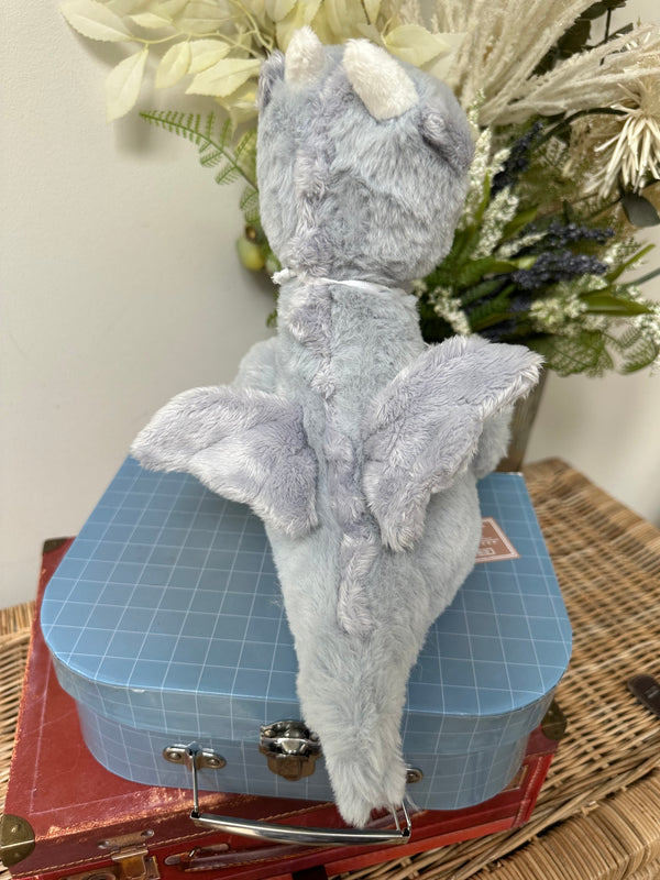 Draco Dragon Medium Cloudy Grey Bear & Me Plush Teddy Bear Dragon