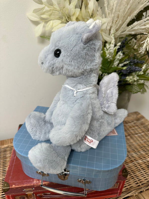 Draco Dragon Medium Cloudy Grey Bear & Me Plush Teddy Bear Dragon