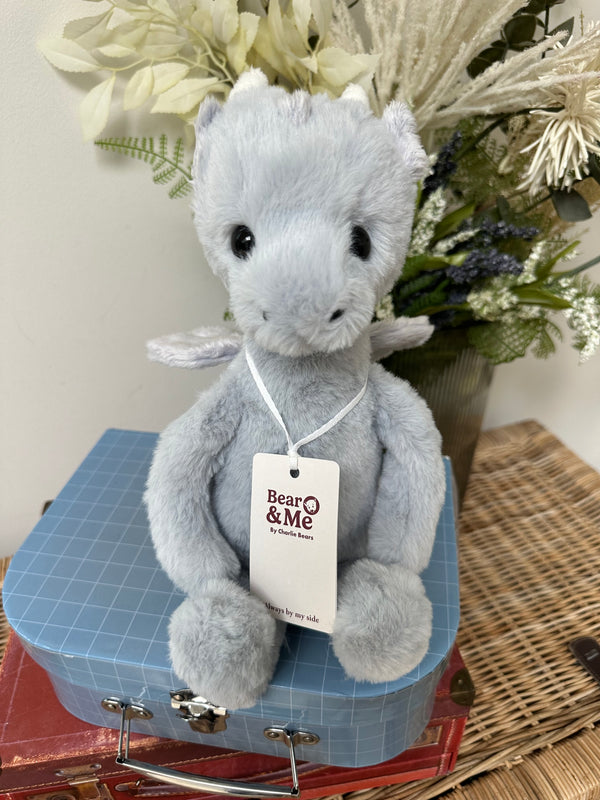 Draco Dragon Medium Cloudy Grey Bear & Me Plush Teddy Bear Dragon