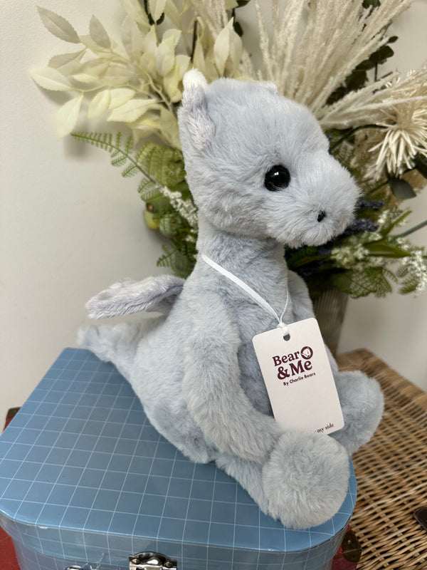 Draco Dragon Medium Cloudy Grey Bear & Me Plush Teddy Bear Dragon