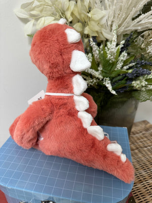 Stevie Stegosaurus Marmalade Orange Medium Bear & Me Children's Toy Dinosaur